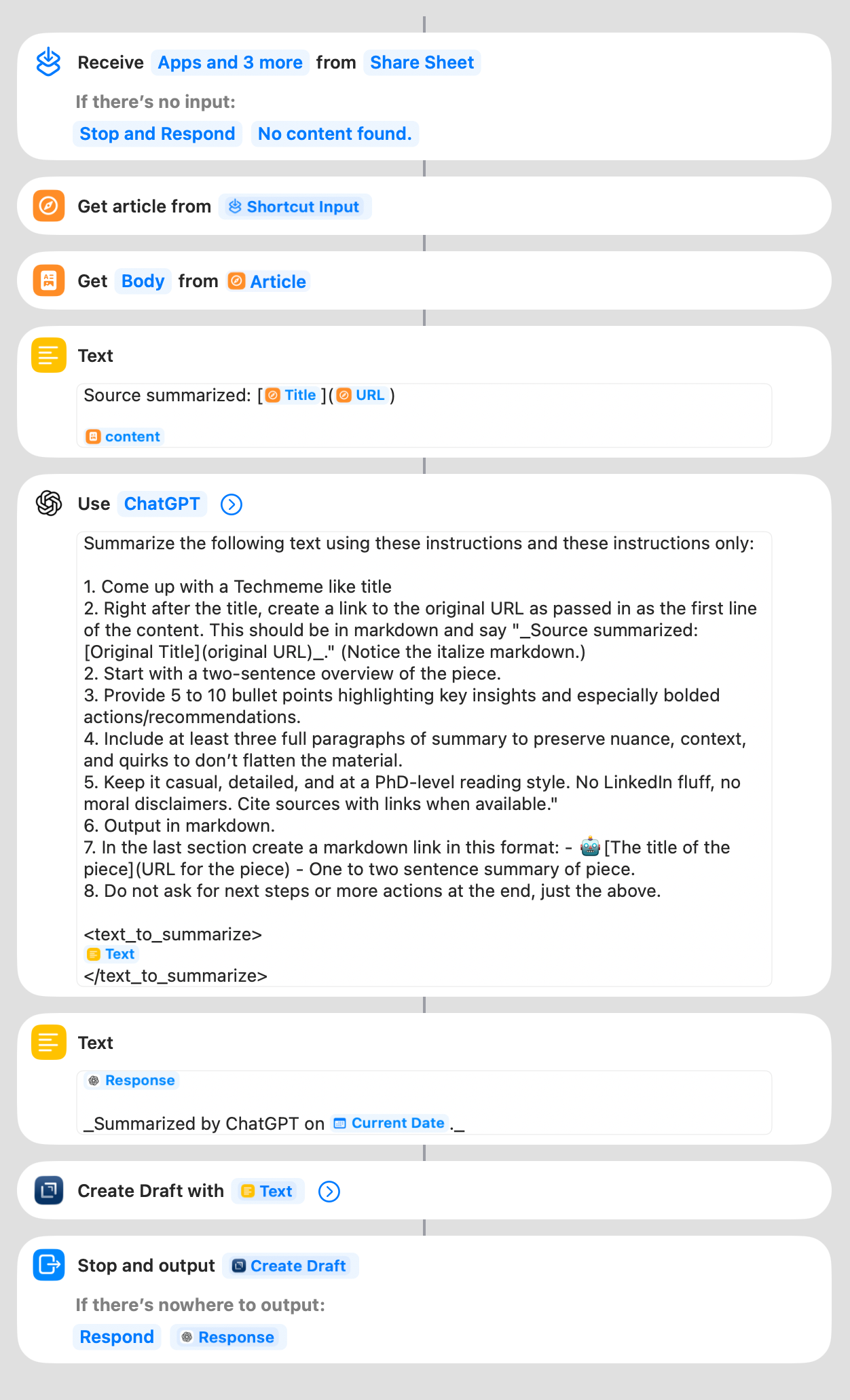 How to use Tahoe’s new Use Model shortcut to summarize articles