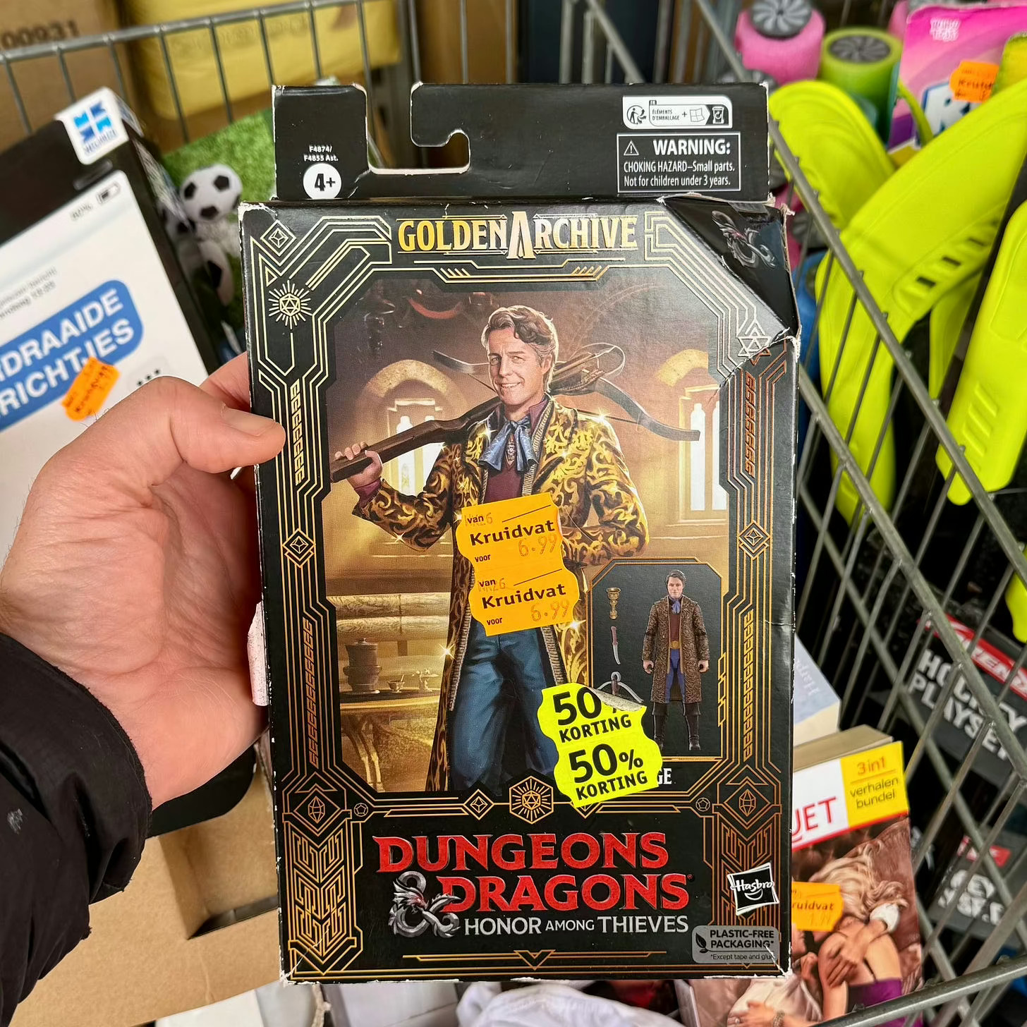 A Dungeons & Dragons: Honor Among Thieves Kriv 50% off 3-in-1 bundle toy figure is displayed.