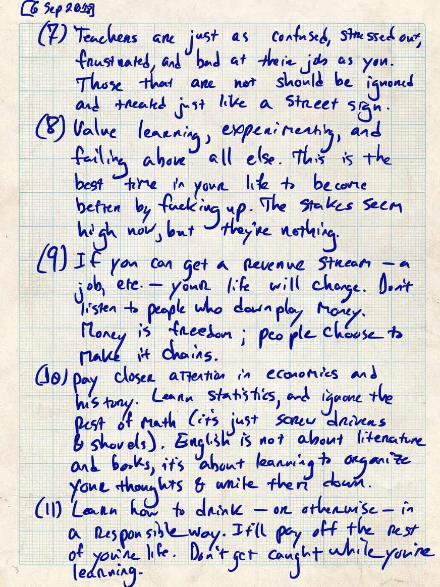 Here's a short, factual alt-text description of the image: "The image shows handwritten notes on statistics, economics, and English literature, with phrases like 'learn statistics' and 'don't be confused'.